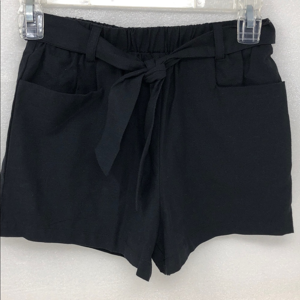 NEW Copper Key Shorts Black Cotton Belted Pockets Girl’s Size M 10/12